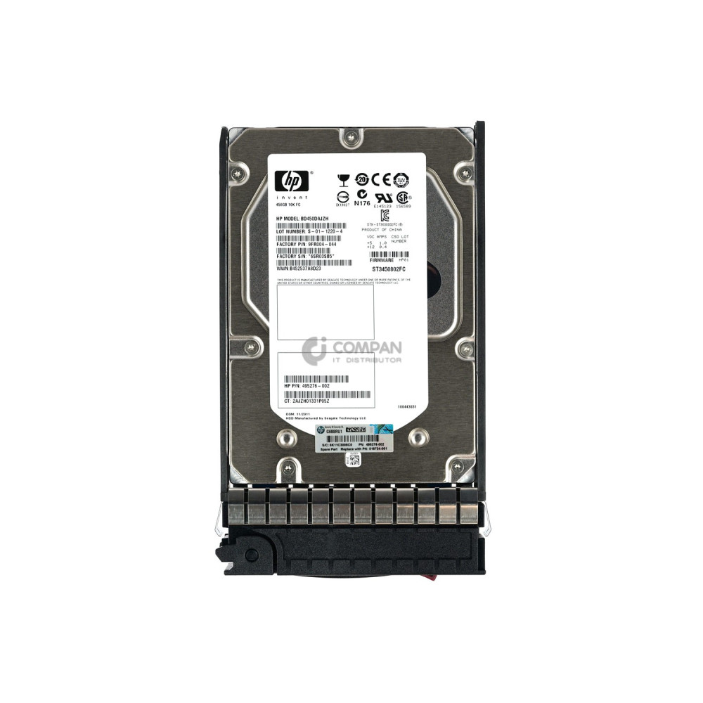 518734-001 HP 450GB 10K 4GB FC 3.5 LFF HOT-SWAP